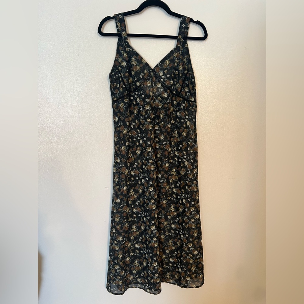 NWOT Moussy Green Floral Slip Dress 2